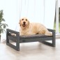 vidaXL Cama para perros madera maciza de pino gris 75,5x55,5x28 cm vidaXL Cama para perros madera maciza de pino gris 75,5x55,5x28 cm