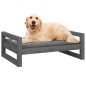 vidaXL Cama para perros madera maciza de pino gris 75,5x55,5x28 cm vidaXL Cama para perros madera maciza de pino gris 75,5x55,5x28 cm