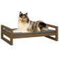 vidaXL Cama para perros madera maciza pino marrón miel 95,5x65,5x28 cm vidaXL Cama para perros madera maciza pino marrón miel 95,5x65,5x28 cm