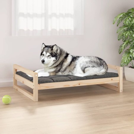 vidaXL Cama para perros madera maciza de pino 105,5x75,5x28 cm