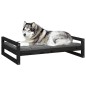 vidaXL Cama para perros madera maciza de pino negro 105,5x75,5x28 cm vidaXL Cama para perros madera maciza de pino negro 105,5x75,5x28 cm