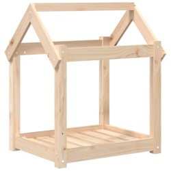 vidaXL Cama para perros madera maciza de pino 61x50x70 cm