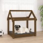 vidaXL Cama para perros madera maciza pino marrón miel 71x55x70 cm vidaXL Cama para perros madera maciza pino marrón miel 71x55x70 cm
