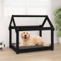 vidaXL Cama para perros madera maciza de pino negro 81x60x70 cm vidaXL Cama para perros madera maciza de pino negro 81x60x70 cm