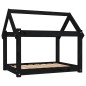 vidaXL Cama para perros madera maciza de pino negro 81x60x70 cm vidaXL Cama para perros madera maciza de pino negro 81x60x70 cm