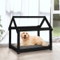 vidaXL Cama para perros madera maciza de pino negro 81x60x70 cm vidaXL Cama para perros madera maciza de pino negro 81x60x70 cm