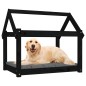 vidaXL Cama para perros madera maciza de pino negro 81x60x70 cm vidaXL Cama para perros madera maciza de pino negro 81x60x70 cm