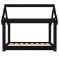 vidaXL Cama para perros madera maciza de pino negro 81x60x70 cm vidaXL Cama para perros madera maciza de pino negro 81x60x70 cm