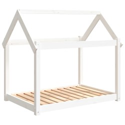 vidaXL Cama para perros madera maciza de pino blanco 101x70x90 cm