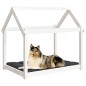 vidaXL Cama para perros madera maciza de pino blanco 101x70x90 cm vidaXL Cama para perros madera maciza de pino blanco 101x70x90 cm