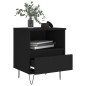vidaXL Mesitas de noche 2 uds madera de ingeniería negro 40x35x50 cm vidaXL Mesitas de noche 2 uds madera de ingeniería negro 40x35x50 cm