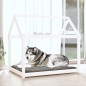 vidaXL Cama para perros madera maciza de pino blanco 111x80x100 cm vidaXL Cama para perros madera maciza de pino blanco 111x80x100 cm