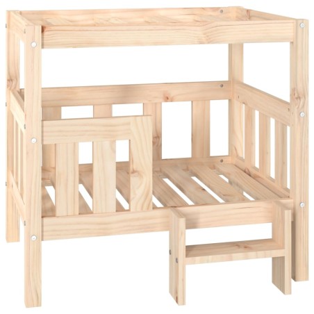 vidaXL Cama para perros madera maciza de pino 75,5x63,5x70 cm