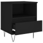 vidaXL Mesitas de noche 2 uds madera de ingeniería negro 40x35x50 cm vidaXL Mesitas de noche 2 uds madera de ingeniería negro 40x35x50 cm