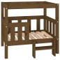 vidaXL Cama para perros madera maciza pino marrón miel 75,5x63,5x70 cm