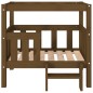 vidaXL Cama para perros madera maciza pino marrón miel 75,5x63,5x70 cm