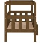 vidaXL Cama para perros madera maciza pino marrón miel 75,5x63,5x70 cm