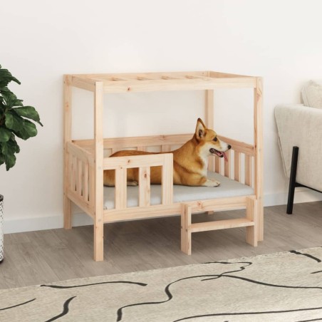 vidaXL Cama para perros madera maciza de pino 95,5x73,5x90 cm
