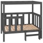 vidaXL Cama para perros madera maciza de pino gris 105,5x83,5x100 cm vidaXL Cama para perros madera maciza de pino gris 105,5x83,5x100 cm