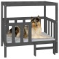 vidaXL Cama para perros madera maciza de pino gris 105,5x83,5x100 cm vidaXL Cama para perros madera maciza de pino gris 105,5x83,5x100 cm