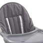 vidaXL Trona de bebé gris y blanco vidaXL Trona de bebé gris y blanco