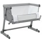 vidaXL Cuna con colchón tela de lino gris claro vidaXL Cuna con colchón tela de lino gris claro