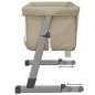 vidaXL Cuna con colchón tela de lino gris taupe vidaXL Cuna con colchón tela de lino gris taupe