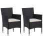 vidaXL Juego de comedor de jardín de 5 piezas negro vidaXL Juego de comedor de jardín de 5 piezas negro