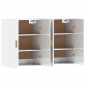 vidaXL Armarios de pared 2 uds madera de ingeniería blanco brillante vidaXL Armarios de pared 2 uds madera de ingeniería blanco brillante