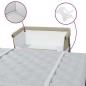vidaXL Cuna con colchón tela de lino gris taupe vidaXL Cuna con colchón tela de lino gris taupe