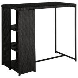 vidaXL Set comedor de jardín 5 piezas y cojines ratán sintético negro