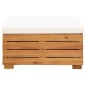 vidaXL Reposapiés seccional con cojín madera maciza de acacia vidaXL Reposapiés seccional con cojín madera maciza de acacia