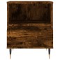 vidaXL Mesita de noche madera de ingeniería roble ahumado 40x35x50 cm vidaXL Mesita de noche madera de ingeniería roble ahumado 40x35x50 cm