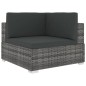 vidaXL Asiento seccional de esquina con cojines 1 ud ratán PE gris vidaXL Asiento seccional de esquina con cojines 1 ud ratán PE gris