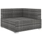 vidaXL Asiento seccional de esquina con cojines 1 ud ratán PE gris vidaXL Asiento seccional de esquina con cojines 1 ud ratán PE gris