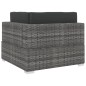 vidaXL Asiento seccional de esquina con cojines 1 ud ratán PE gris vidaXL Asiento seccional de esquina con cojines 1 ud ratán PE gris