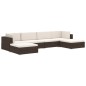 vidaXL Asiento seccional de esquina con cojines 1 ud ratán PE gris vidaXL Asiento seccional de esquina con cojines 1 ud ratán PE gris