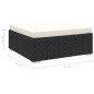 vidaXL Reposapies seccional con cojín 1 uds ratán sintético negro vidaXL Reposapies seccional con cojín 1 uds ratán sintético negro