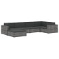vidaXL Reposapies seccional con cojín 1 uds ratán sintético negro vidaXL Reposapies seccional con cojín 1 uds ratán sintético negro