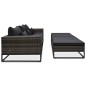 vidaXL Set de sofás de jardín con cojines 5 pzas ratán sintético gris vidaXL Set de sofás de jardín con cojines 5 pzas ratán sintético gris