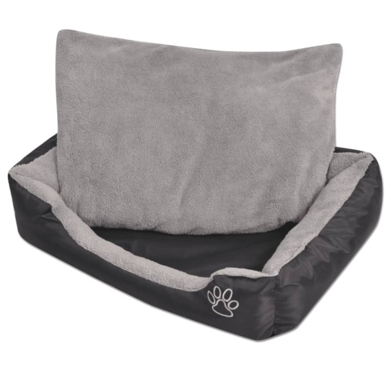 vidaXL Cama para perro con cojín acolchado Talla M negra vidaXL Cama para perro con cojín acolchado Talla M negra