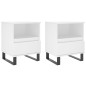 vidaXL Mesitas de noche 2 uds madera de ingeniería blanco 40x35x50 cm vidaXL Mesitas de noche 2 uds madera de ingeniería blanco 40x35x50 cm