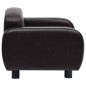 vidaXL Sofá para perros cuero sintético negro 80x50x40 cm