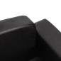 vidaXL Sofá para perros cuero sintético negro 80x50x40 cm