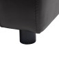 vidaXL Sofá para perros cuero sintético negro 80x50x40 cm