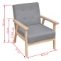 vidaXL Sillón de tela gris claro vidaXL Sillón de tela gris claro