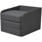 vidaXL Sillón convertible en cama tela gris oscuro vidaXL Sillón convertible en cama tela gris oscuro