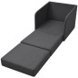 vidaXL Sillón convertible en cama tela gris oscuro vidaXL Sillón convertible en cama tela gris oscuro