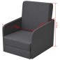 vidaXL Sillón convertible en cama tela gris oscuro vidaXL Sillón convertible en cama tela gris oscuro