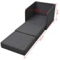 vidaXL Sillón convertible en cama tela gris oscuro vidaXL Sillón convertible en cama tela gris oscuro